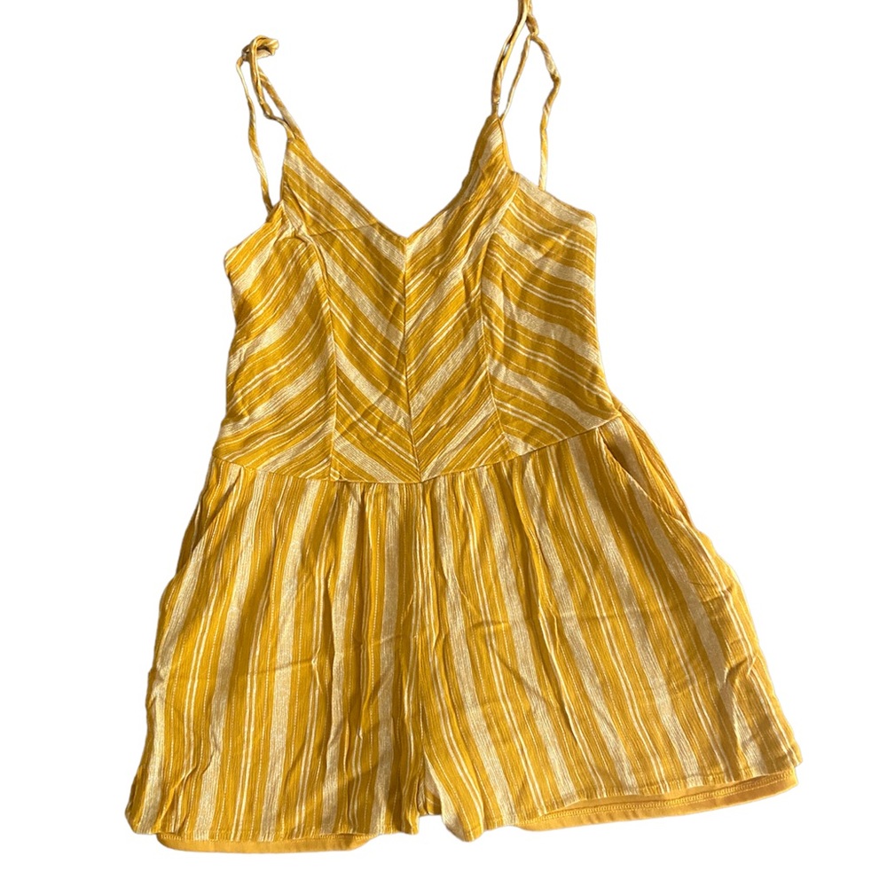 Yellow Striped Romper